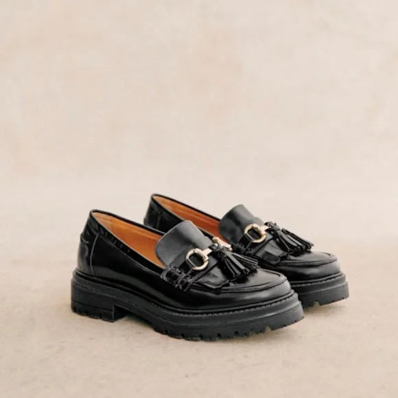 Sezane Amy Loafers Black New without box. Never worn. Wrapping still on loafers. - Picture 2 of 11